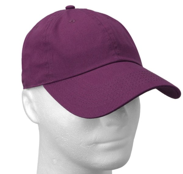 dark purple baseball cap