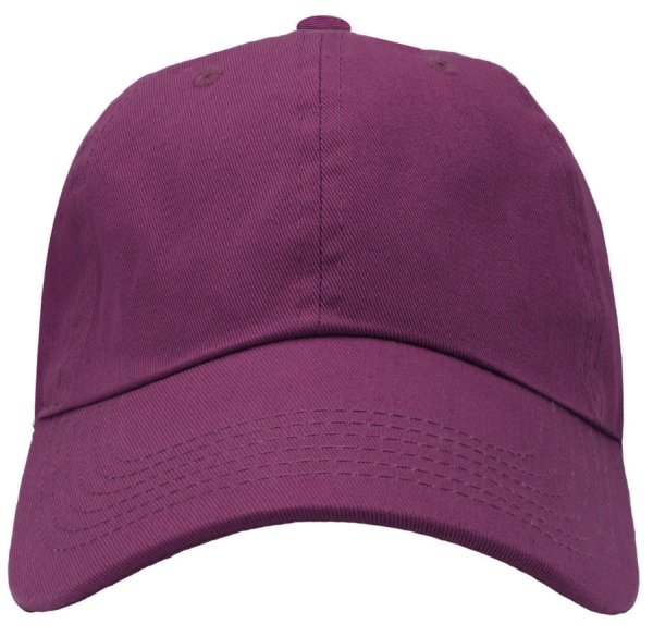 purple baseball cap