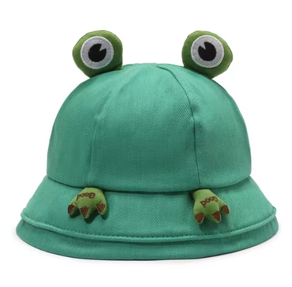 cartoon frog bucket hat