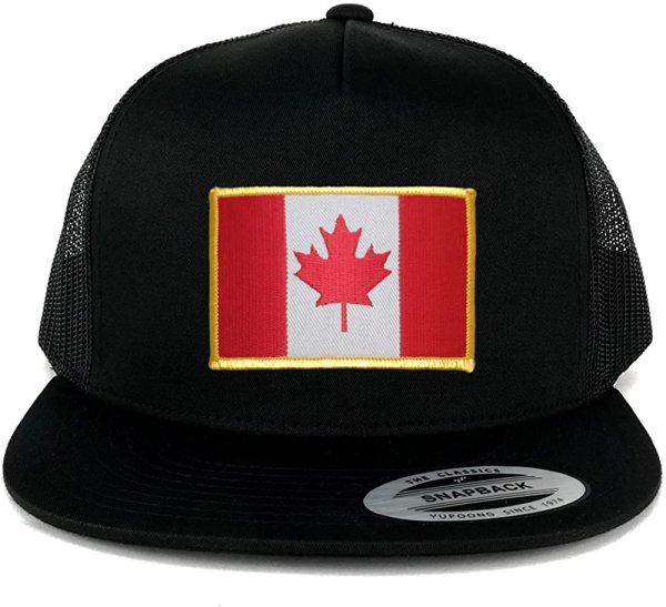 canada flag mesh trucker cap