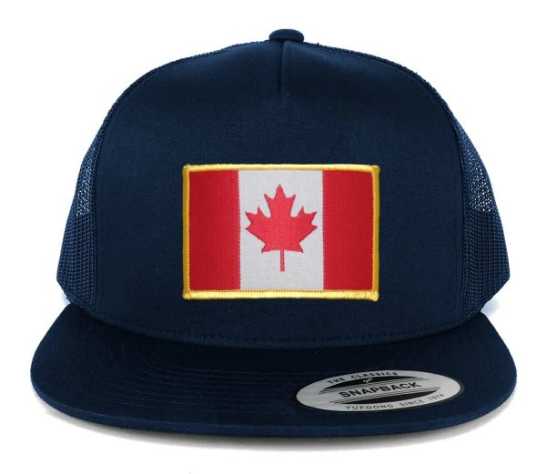 canada flag mesh trucker cap