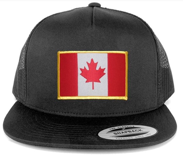 canada flag mesh trucker cap