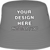 gray custom bucket hat