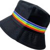 black bucket hat