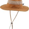 wide brim bucket hat with string