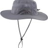 wide brim bucket hat with string