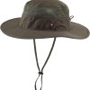 wide brim bucket hat with string