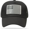 trucker hat with american flag patch