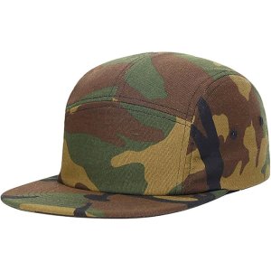 5 panel flat bill hat