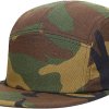 5 panel flat bill hat