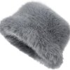 fuzzy winter bucket hat