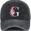 letter graphic ball cap