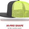 mesh back flat bill hats