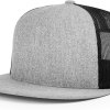 mesh back flat bill hat