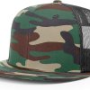 mesh back flat bill hat