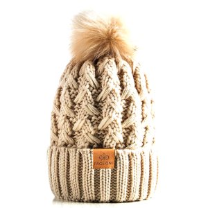 pom pom knit cap